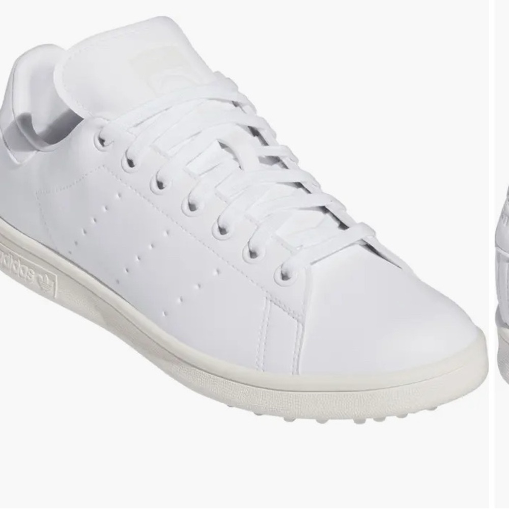 All white Gender Inclusive Stan Smith Spikeless Golf Shoe
